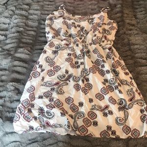 Handkerchief sundress M Old Navy black red white